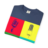Of Mics And Men T-Shirt – Vintage Microphone Music Graphic Tee