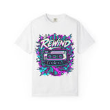 Rewind Cassette Tape T-Shirt – Vintage 80s Music Graphic Tee