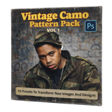 Vintage Camo Patterns Pack Vol. 1 – Photoshop Text Styles